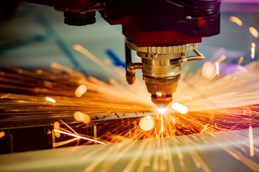 Laser cutting of metal,